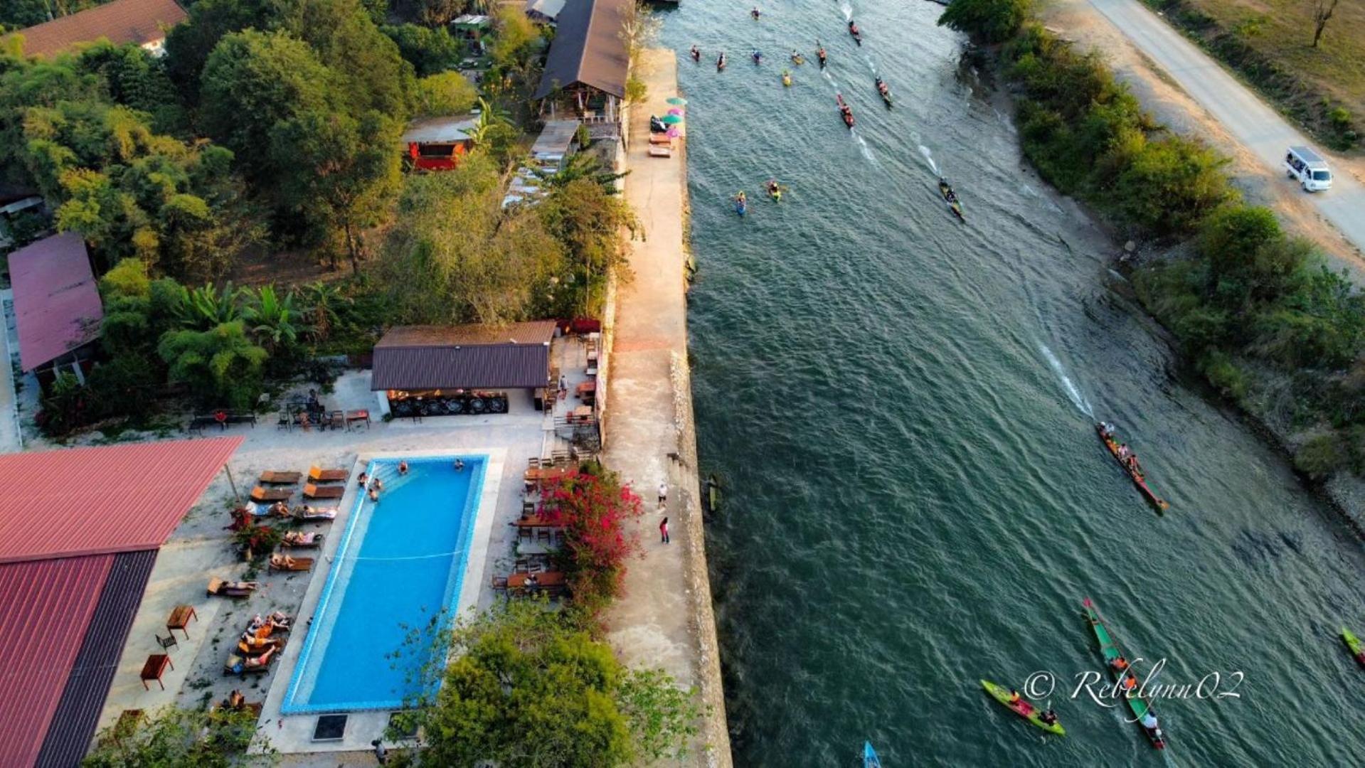 Riverside Garden Hostel Vang Vieng Eksteriør bilde